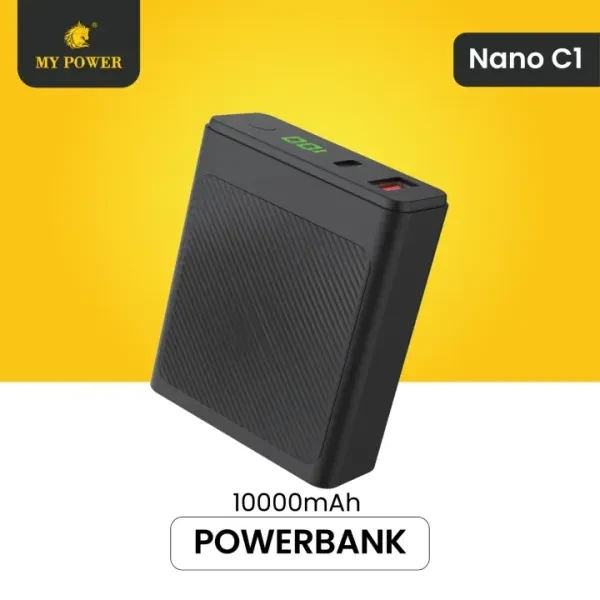 MYPower 10000mah Portable Fast Charging PD Q.C 3.0 22.5w| Digital display | Type c Output | Nanoc1